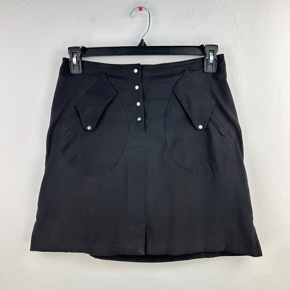 Vintage Jamie Sadock Skort Womens 4 Black Golf‎ Tennis Pickleball Funky 90s